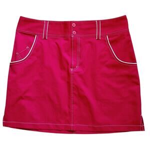 Adidas ClimaCool Women's Red Golf Skirt With Red Mesh Under Shorts Size 12